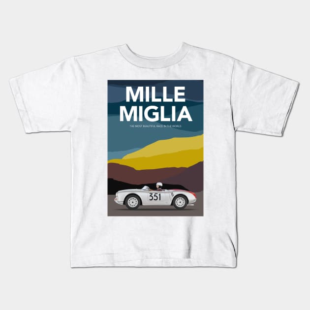 Mille Miglia Kids T-Shirt by markvickers41